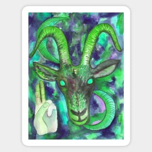 Occulc lsd satanic goat Sticker